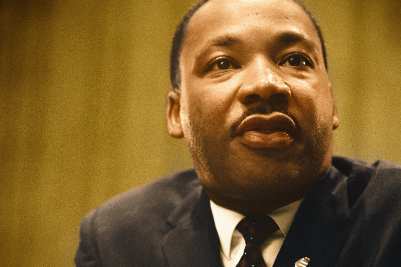 A photograph of Martin Luther King Jr.